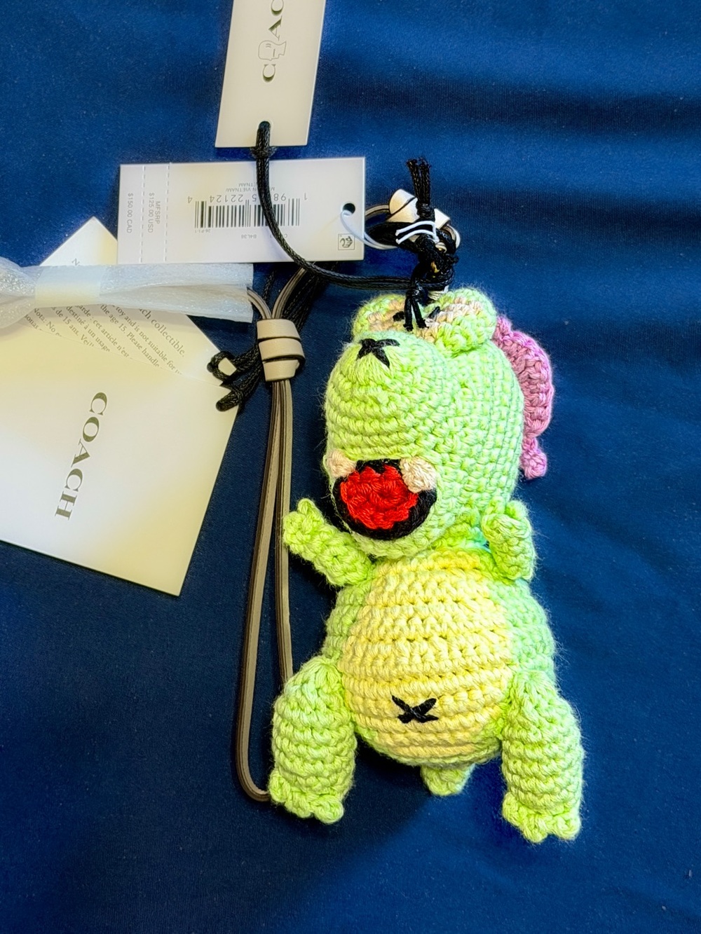 BRAIN DEAD X COACH DARBY DINO CROCHET BAG CHARM